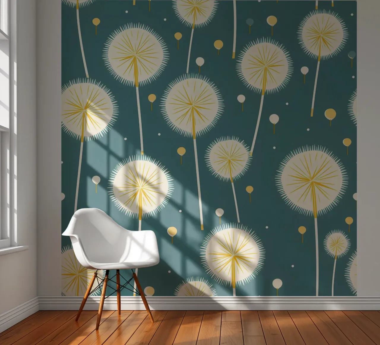 Dérive du pissenlit papier peint photo de Botanical Pattern House