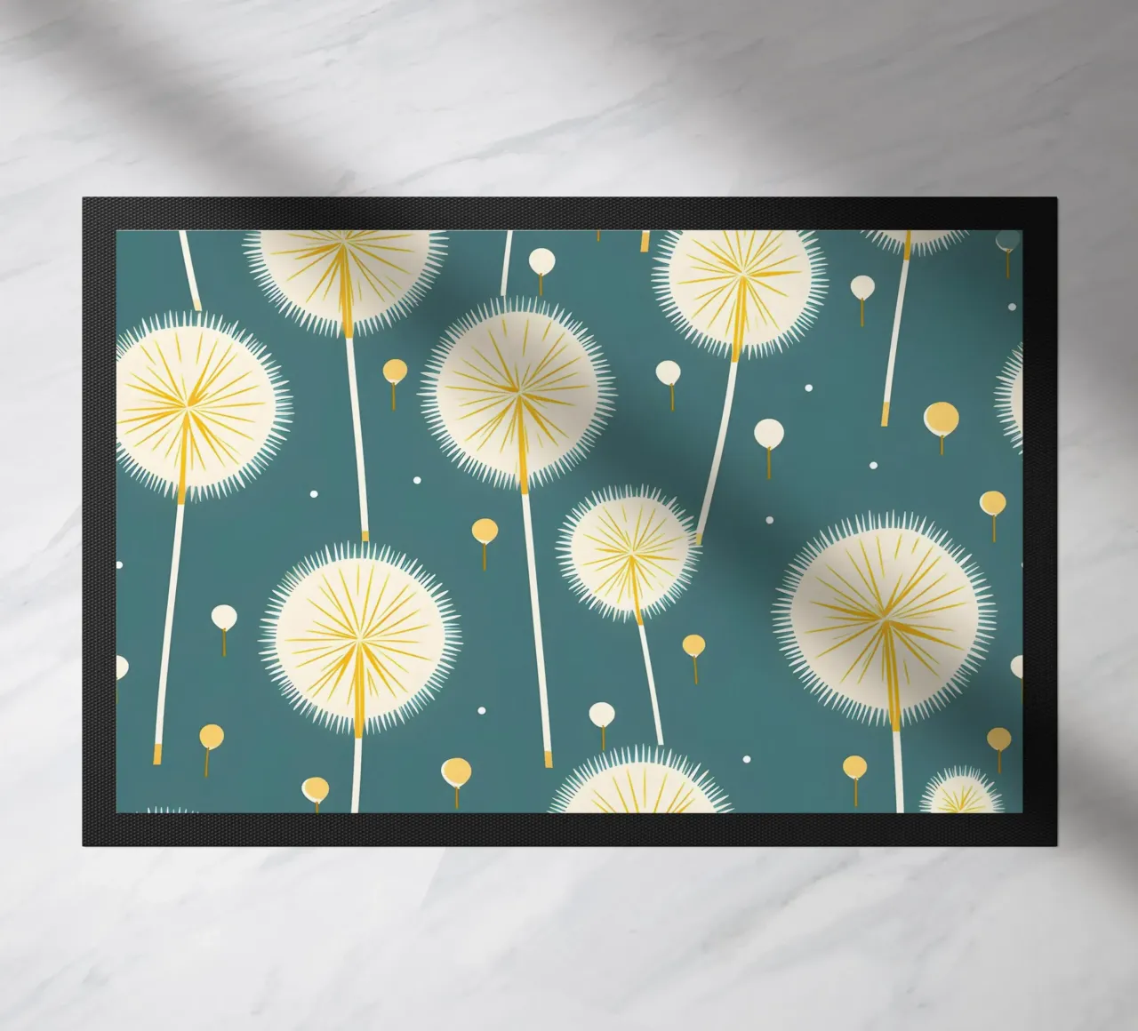 Dandelion Drift doormat by Botanical Pattern House