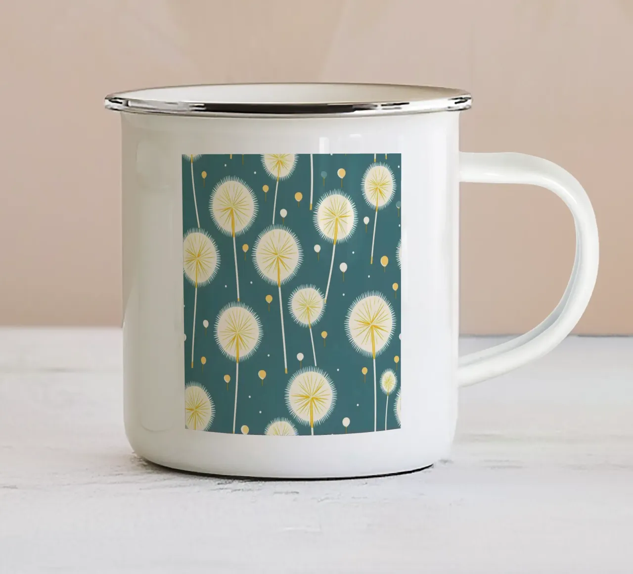 Deriva del dente di leone tazza in smalto da Botanical Pattern House