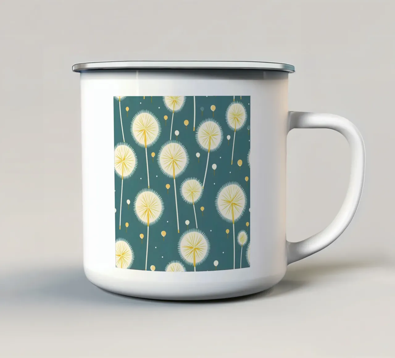 Deriva del dente di leone tazza in smalto da Botanical Pattern House
