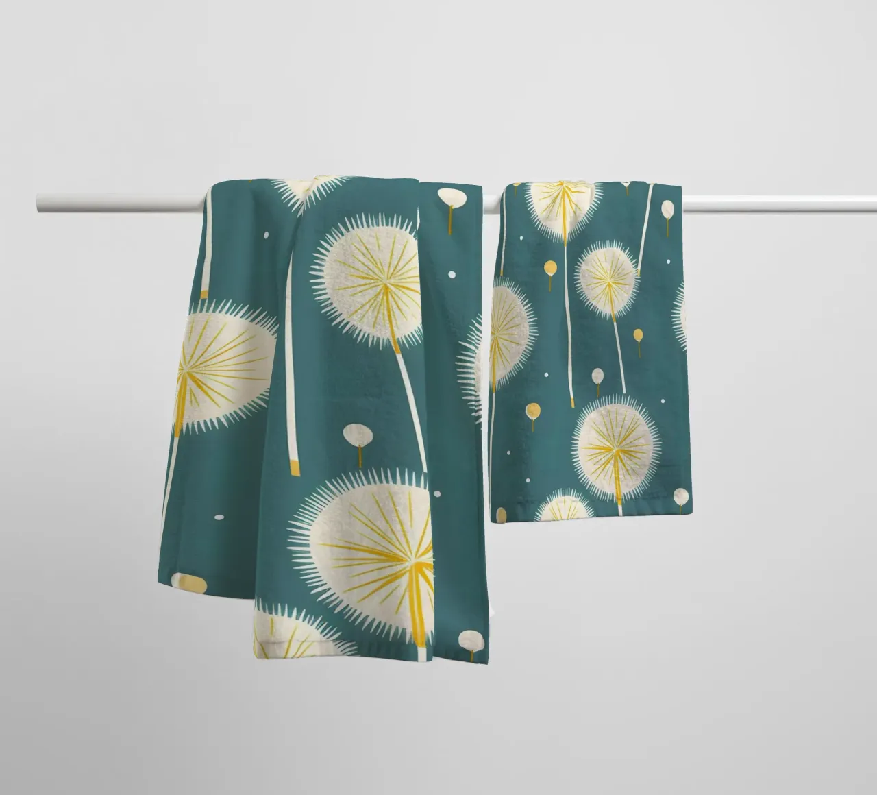 Dandelion Drift towel by Botanical Pattern House