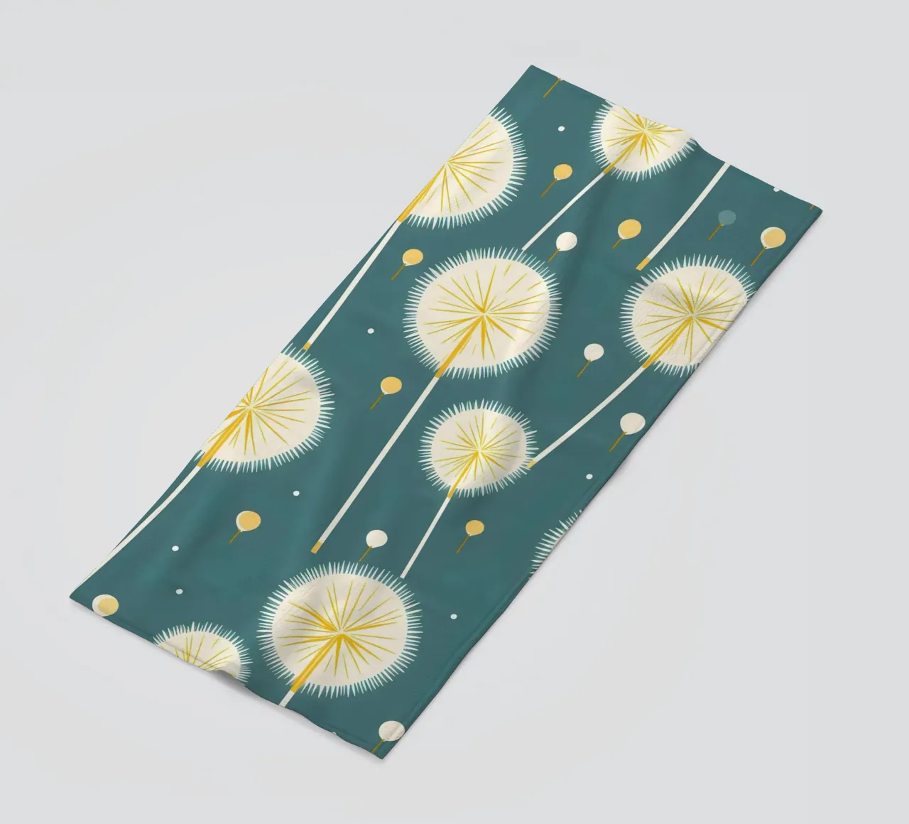 Dandelion Drift beach towel by Botanical Pattern House