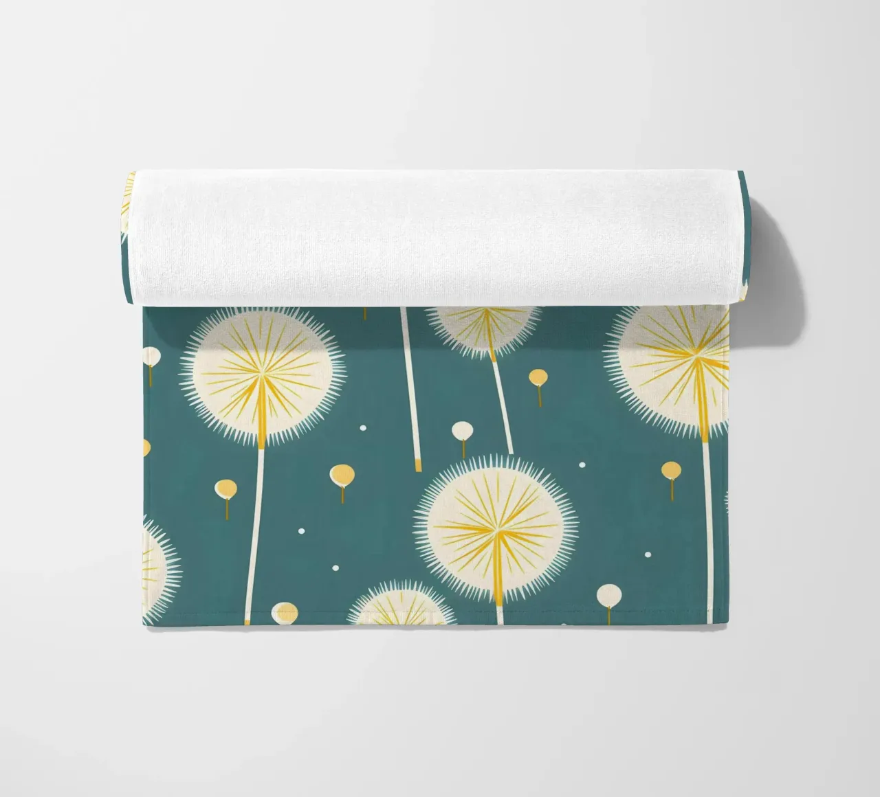 Dandelion Drift beach towel by Botanical Pattern House