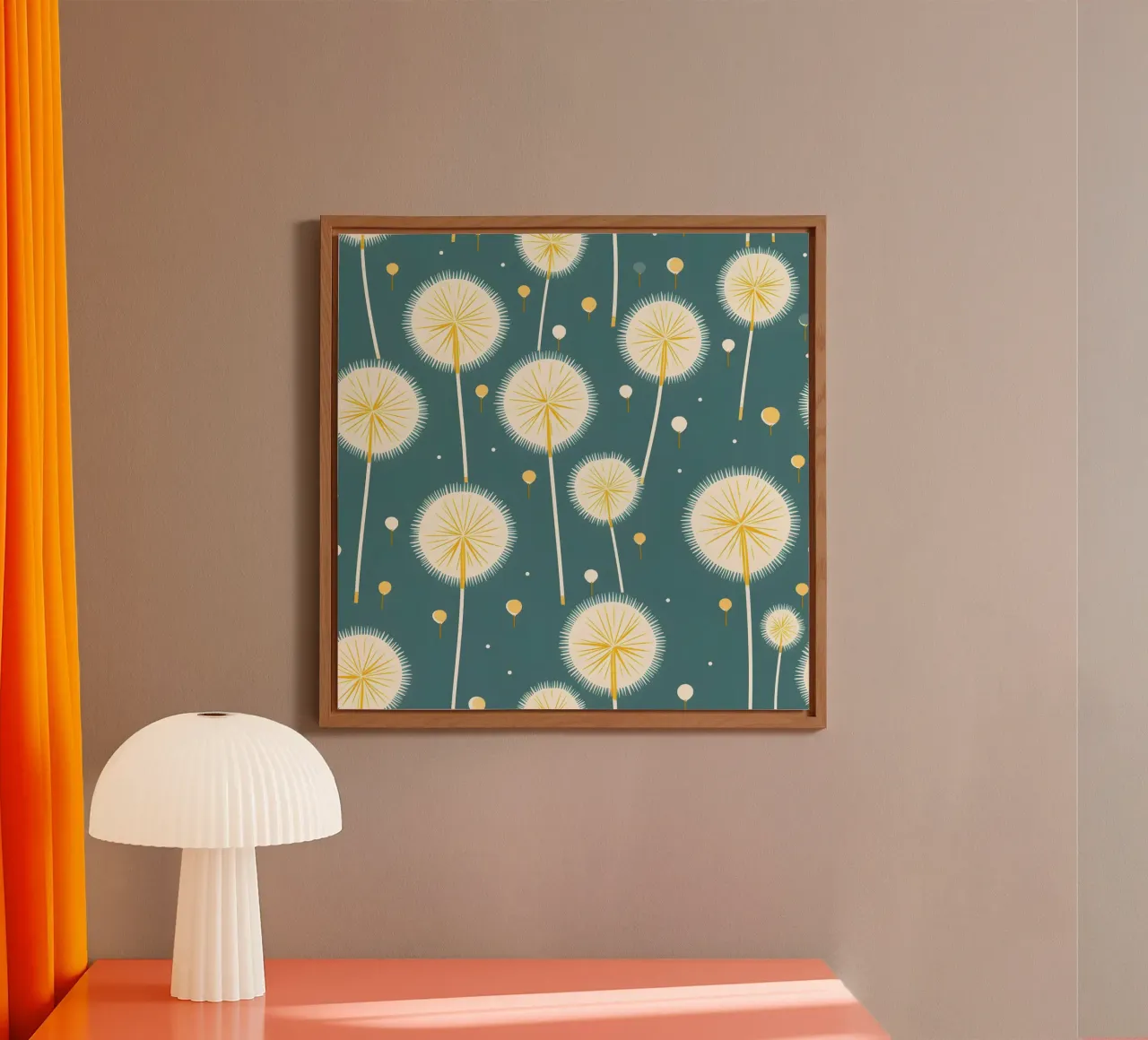 Dandelion Drift alu-dibond by Botanical Pattern House