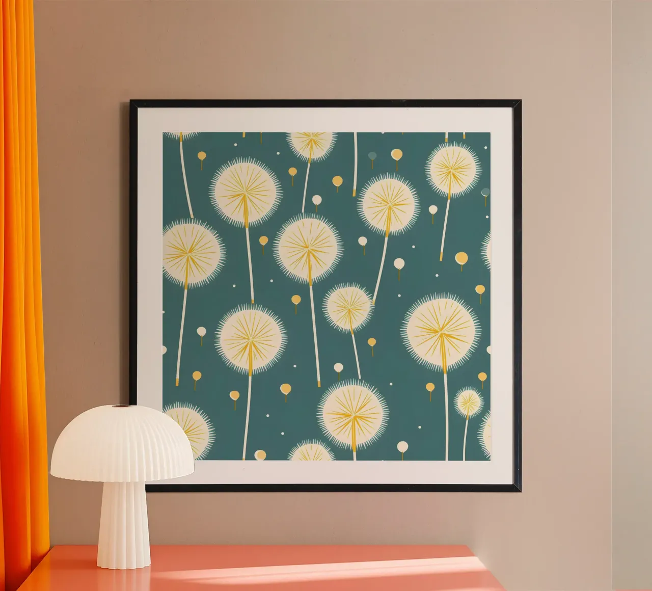 Dandelion Drift poster by Botanical Pattern House