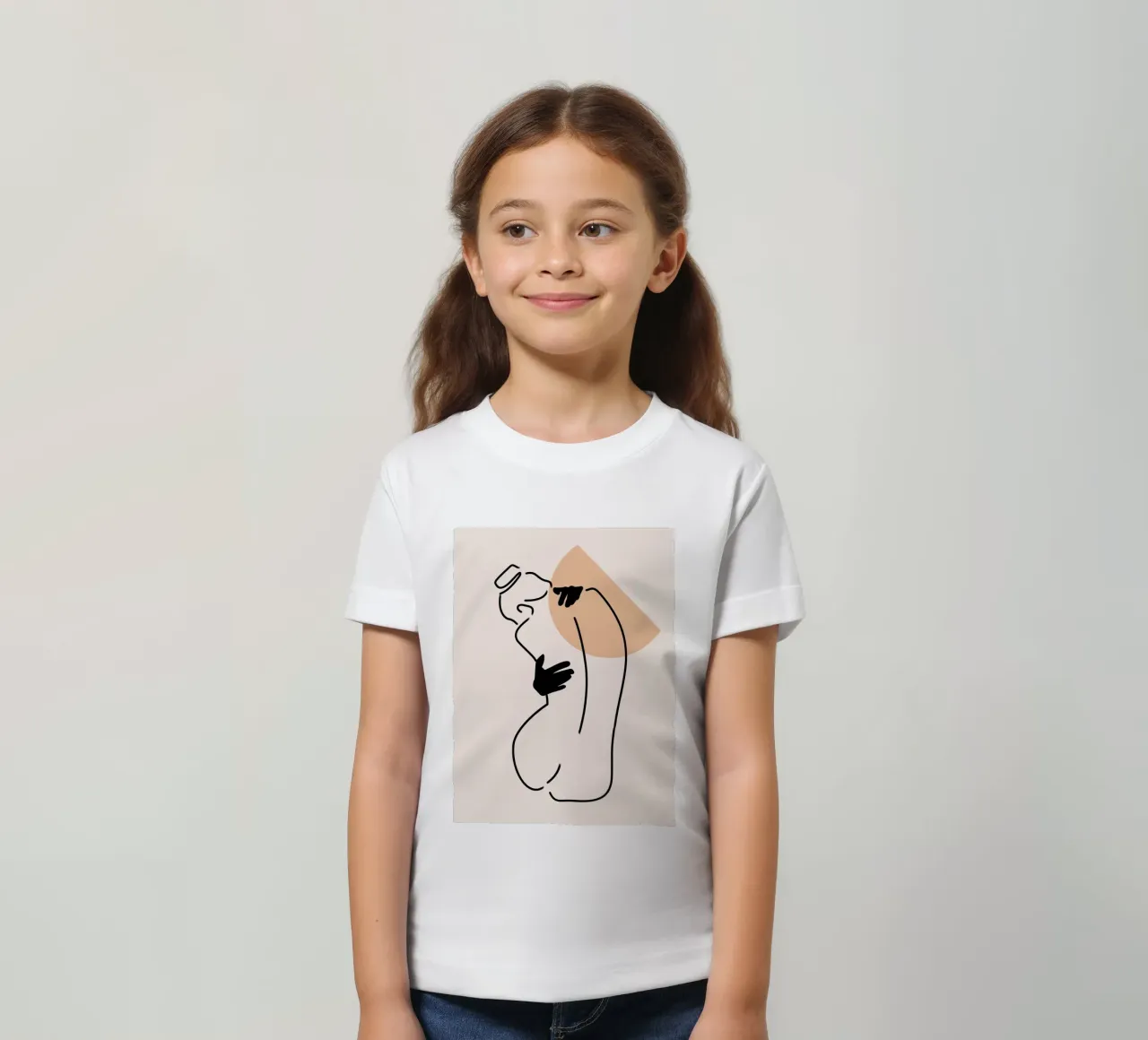 Loving Line Art kids t-shirt by Kintsugi99