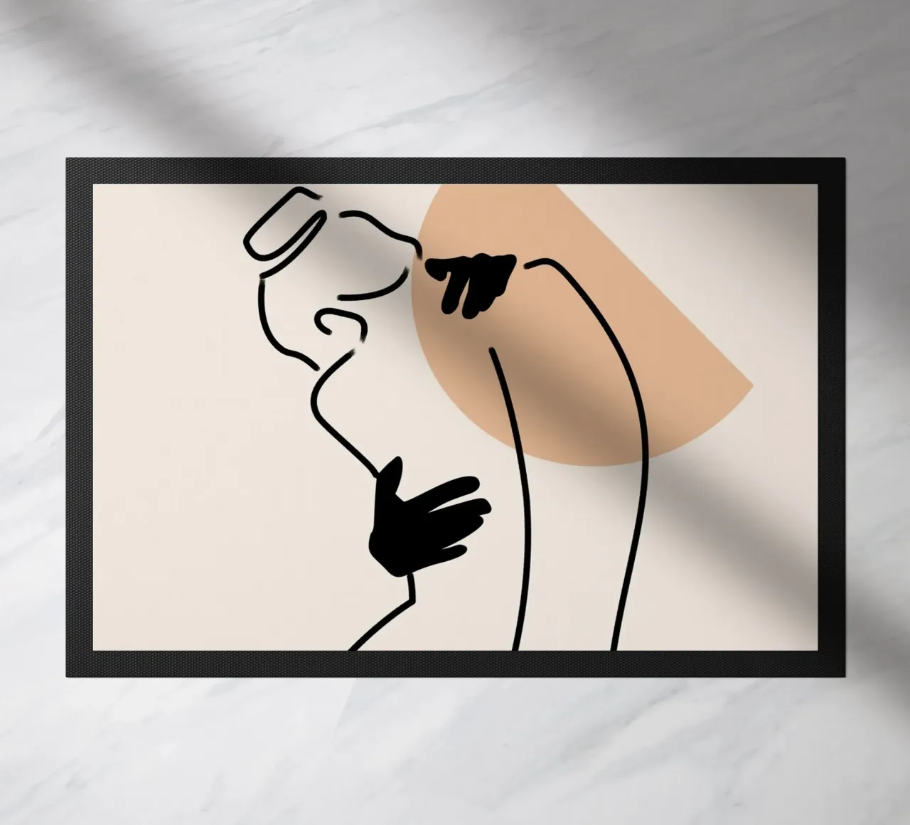 Loving Line Art doormat by Kintsugi99