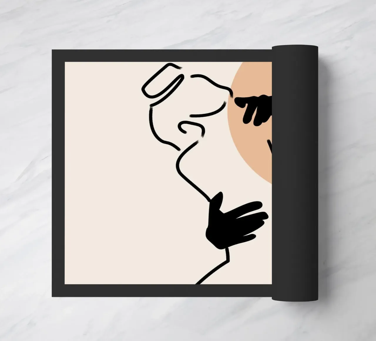 Loving Line Art doormat by Kintsugi99