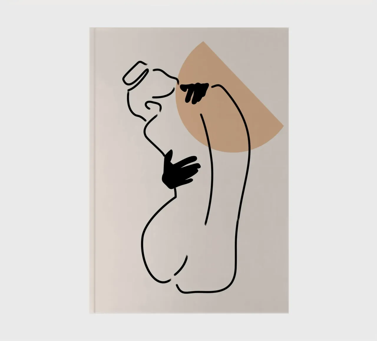 Dessin au trait d'amour carnet de notes de Kintsugi99