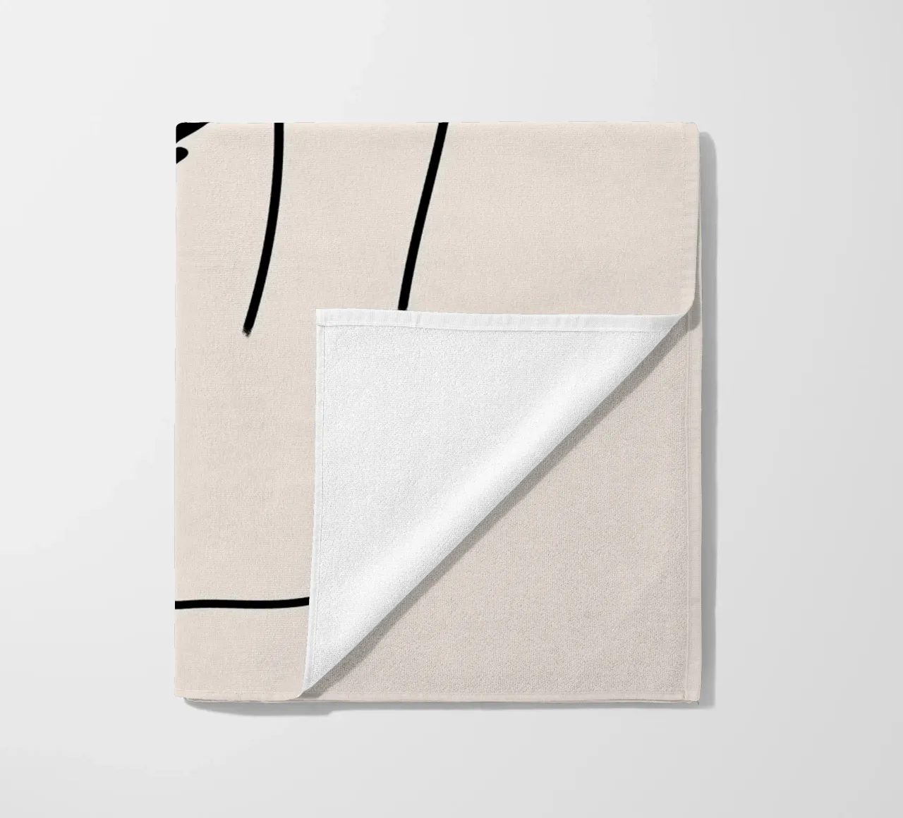 Loving Line Art beach towel by Kintsugi99
