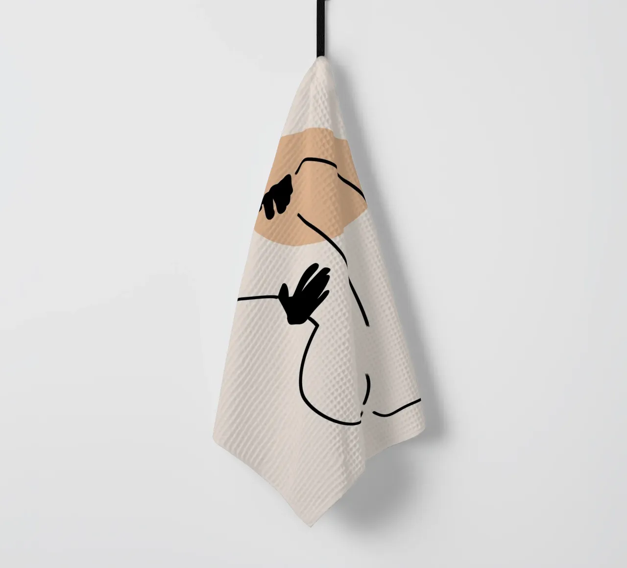 Dessin au trait d'amour torchon de Kintsugi99