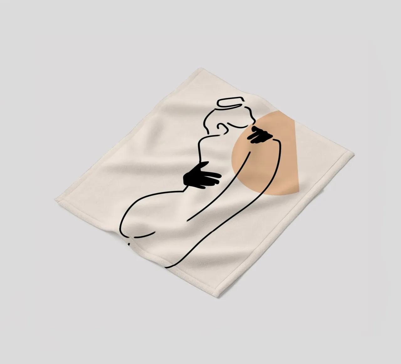 Loving Line Art fleece blanket by Kintsugi99