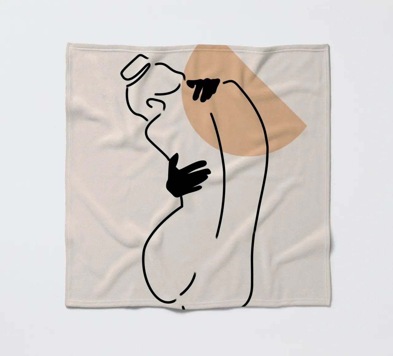 Loving Line Art fleece blanket by Kintsugi99