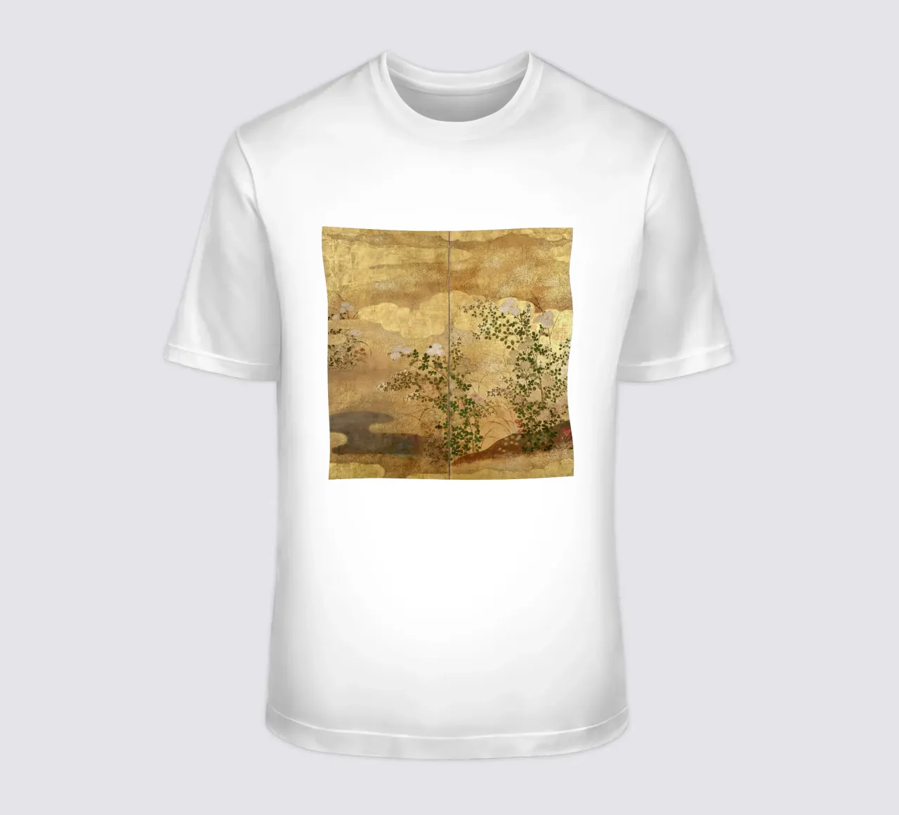 Autumn Flowers and Grasses Beside a Stream, Against Clouds. t-shirt by ARTOTHEK