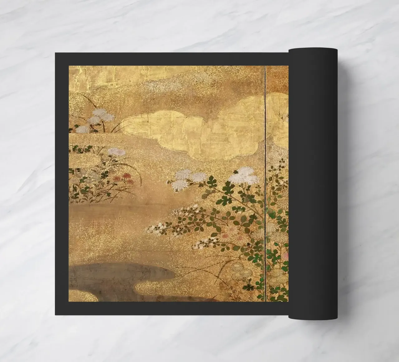 Autumn Flowers and Grasses Beside a Stream, Against Clouds. zerbino da ARTOTHEK