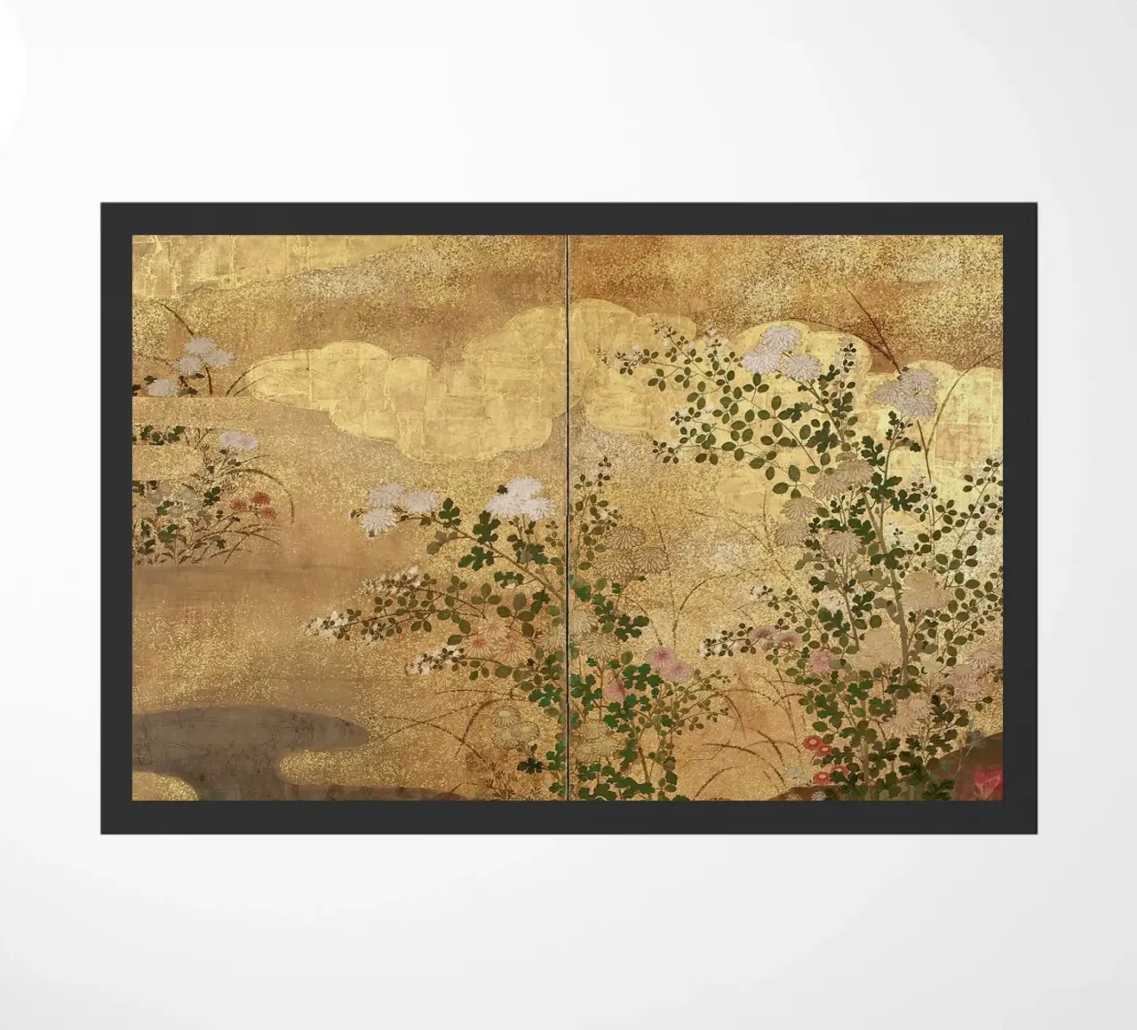 Autumn Flowers and Grasses Beside a Stream, Against Clouds. zerbino da ARTOTHEK