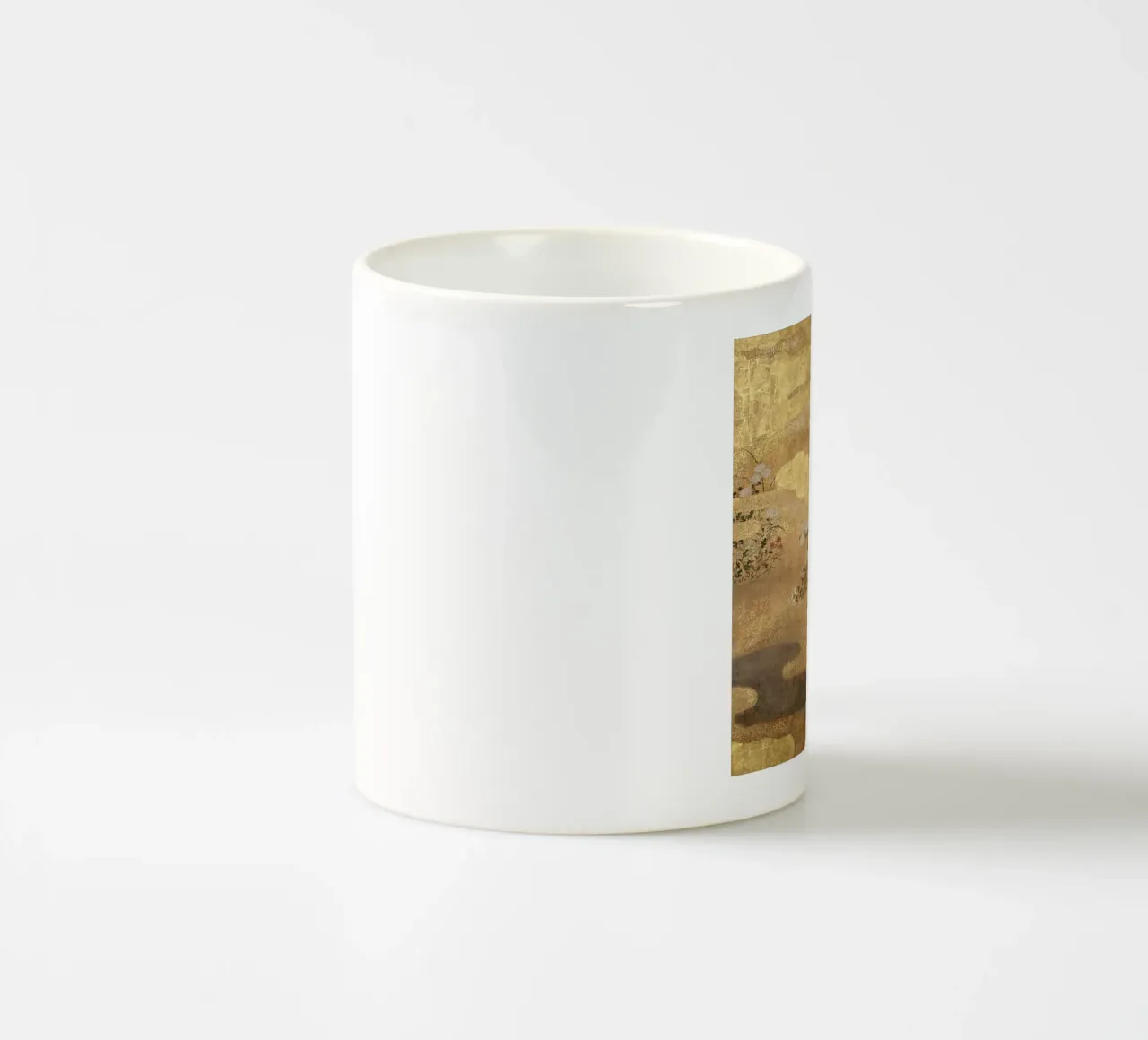 Autumn Flowers and Grasses Beside a Stream, Against Clouds. tazza in ceramica da ARTOTHEK