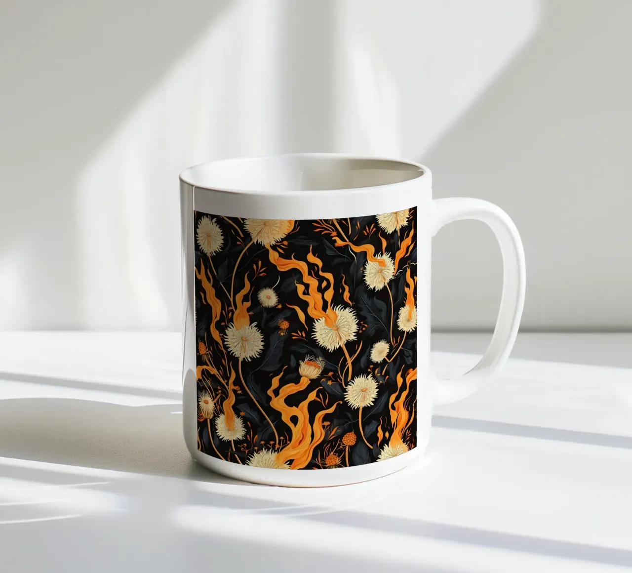 Dandelion Blaze tazza in ceramica da Botanical Pattern House
