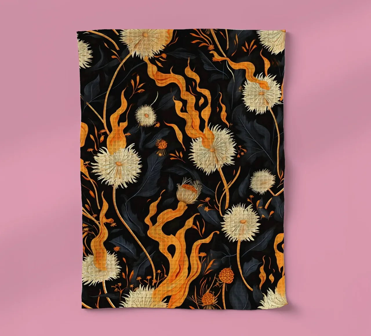 Dandelion Blaze canovaccio da cucina da Botanical Pattern House