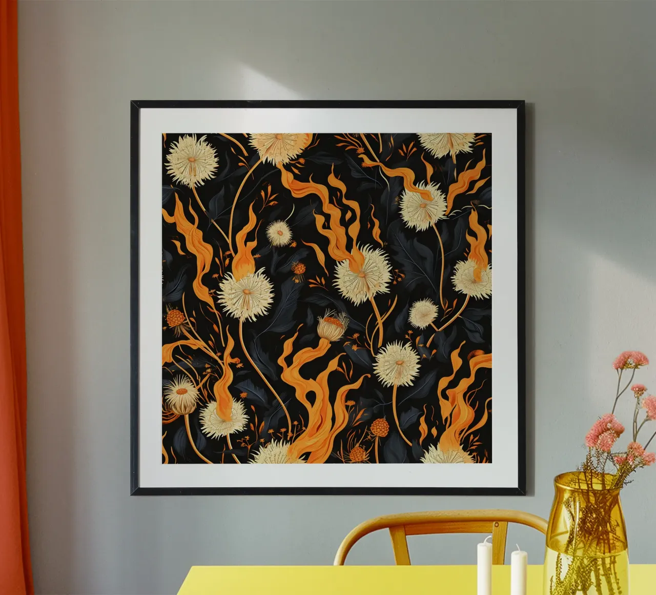 Dandelion Blaze carta hahnemühle da Botanical Pattern House