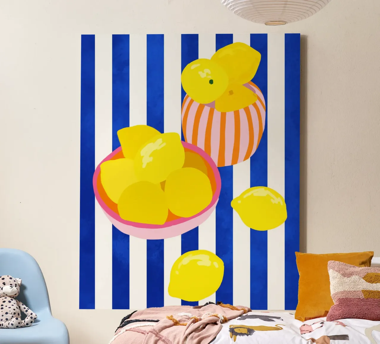 Lemon Freshness canvas with Floater frame by Kintsugi99
