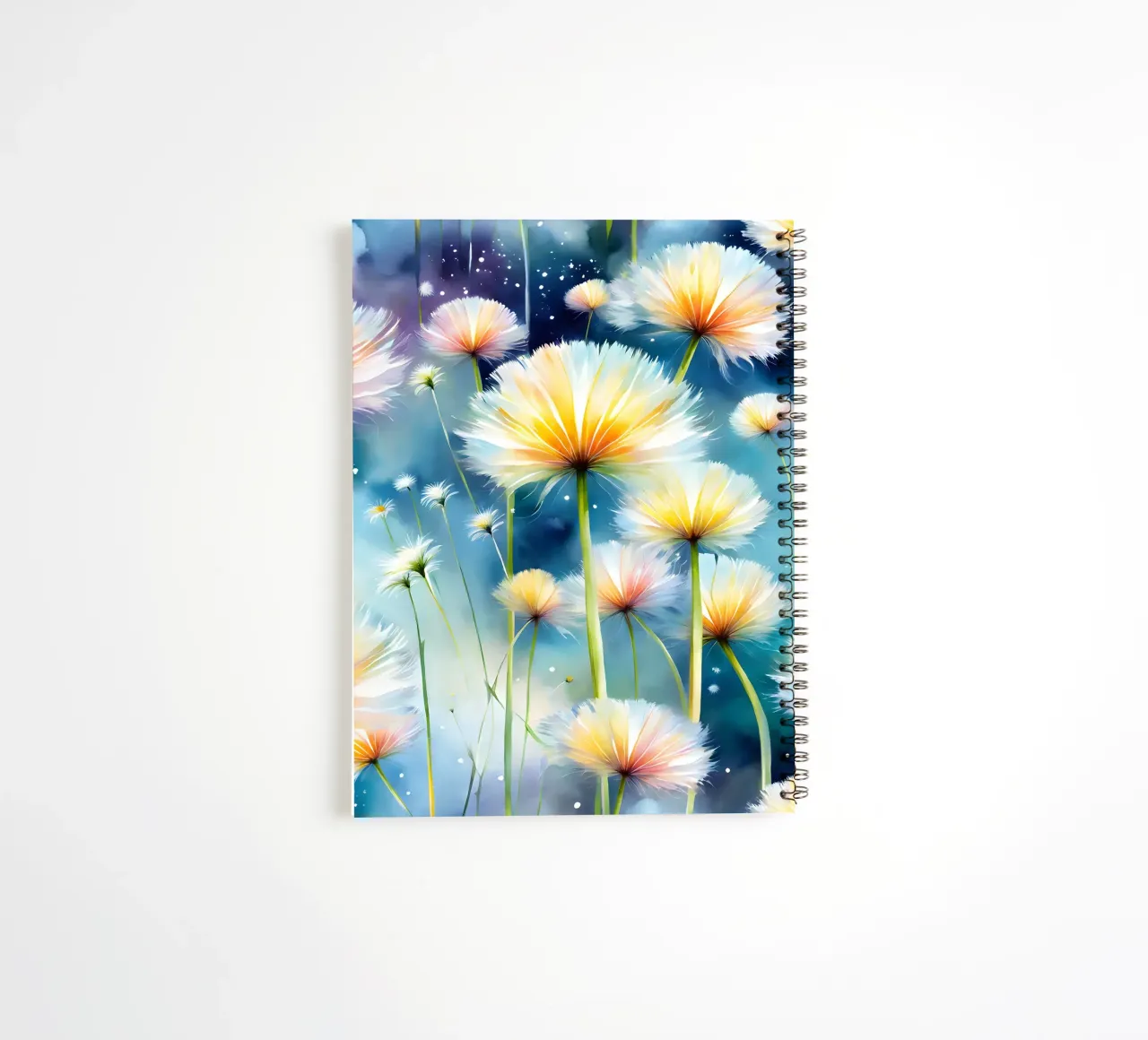 Dandelion Blaze spiral notebook by Botanical Pattern House