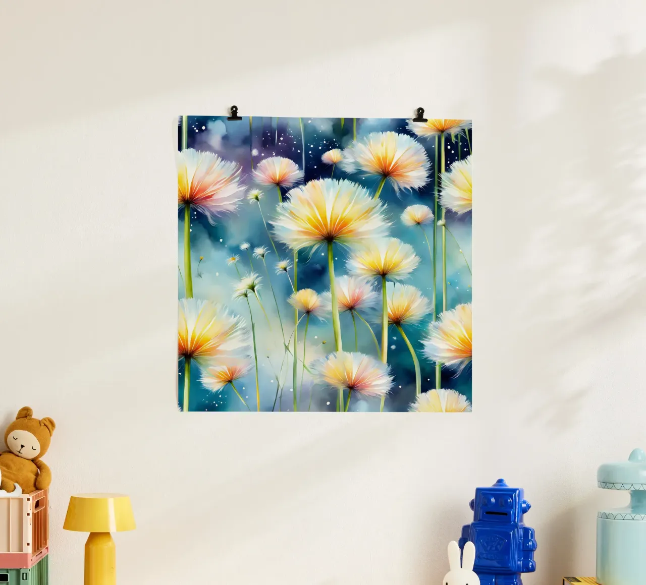 Dandelion Blaze poster da Botanical Pattern House