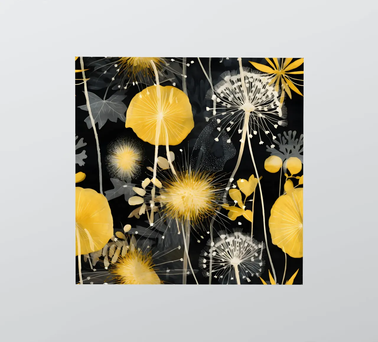 Dandelion Black sticker by Botanical Pattern House