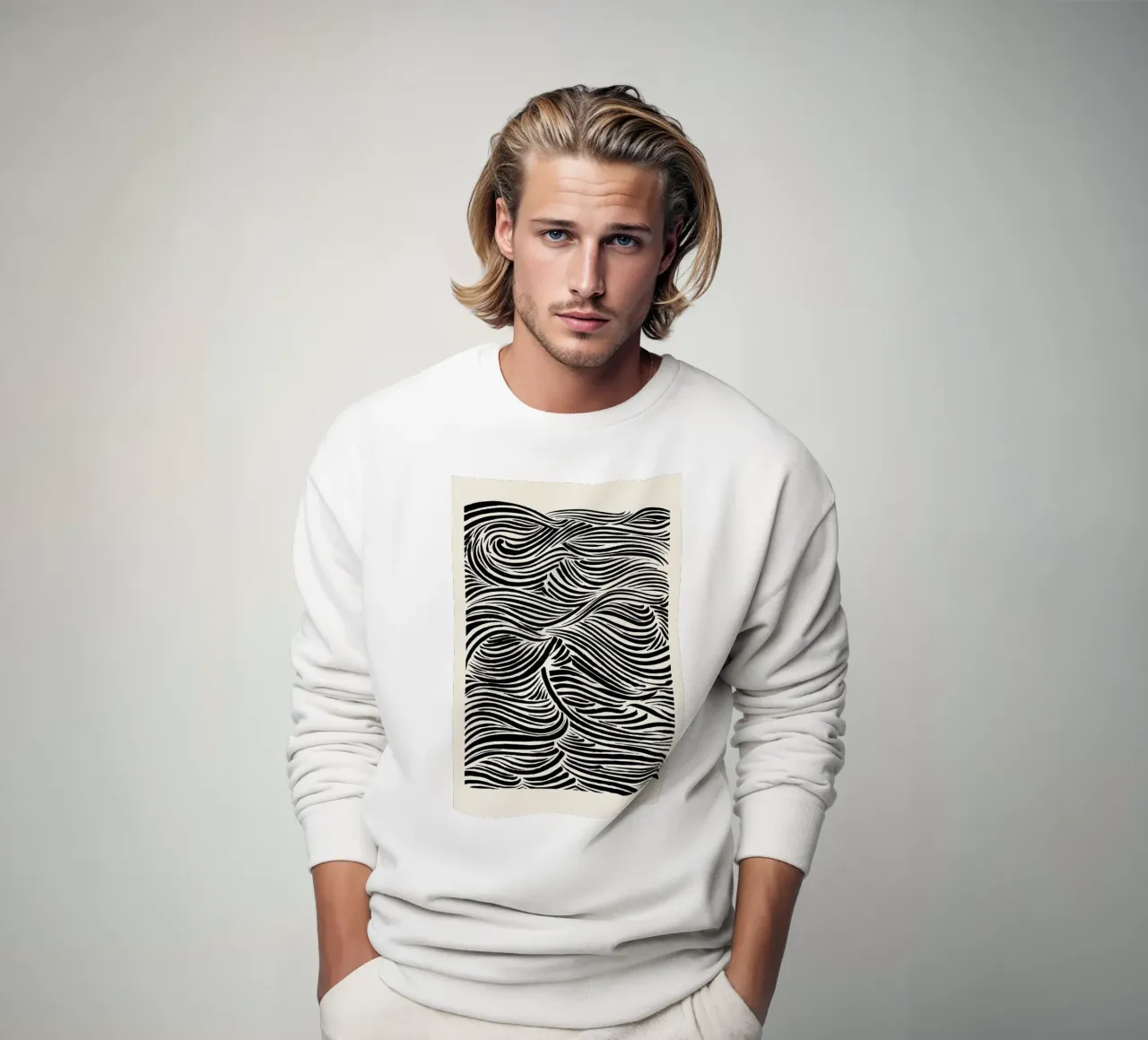 Deep Waves felpa da Graphite