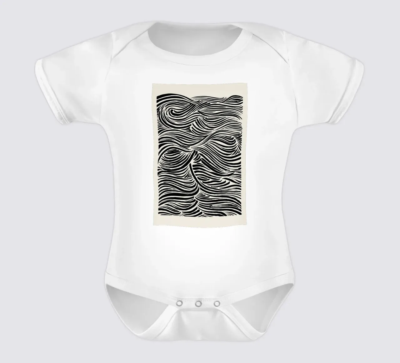 Deep Waves body neonato maniche corte da Graphite