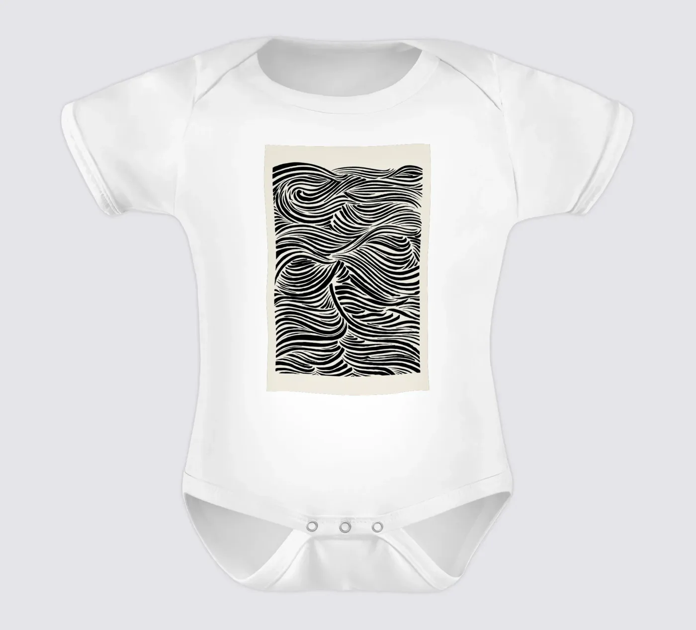 Deep Waves Kurzarm Babybody von Graphite