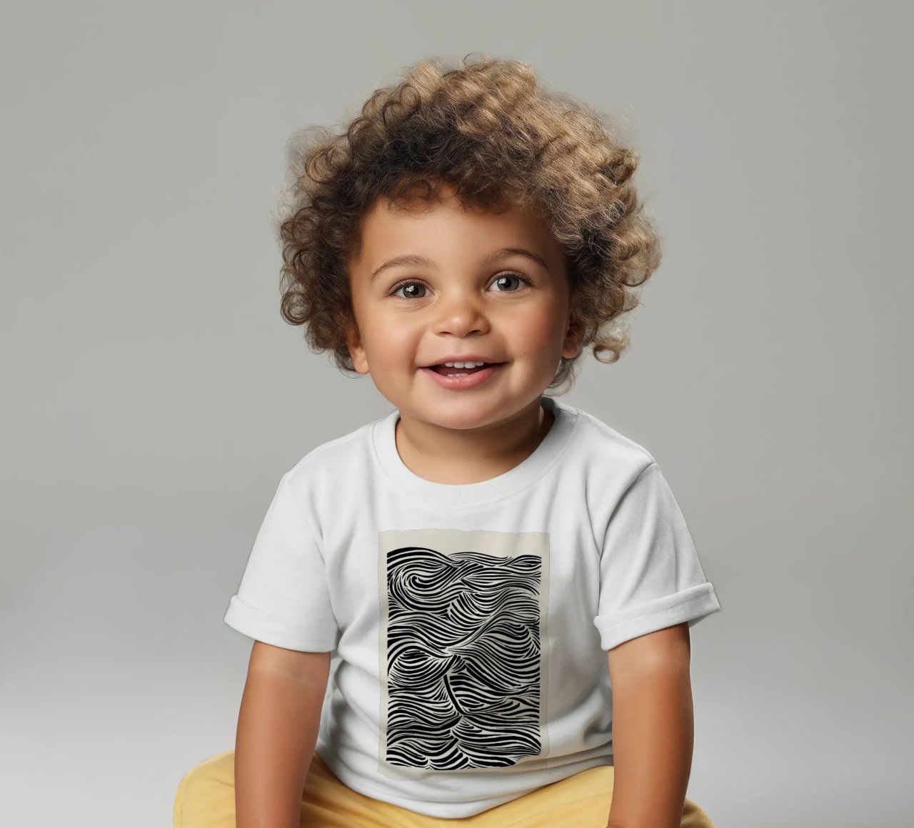 Deep Waves maglietta neonato da Graphite