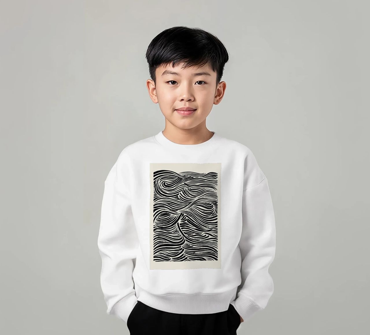 Deep Waves felpa bambino da Graphite