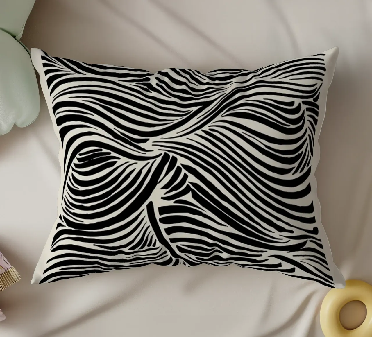 Deep Waves decorative cushion by Graphite
