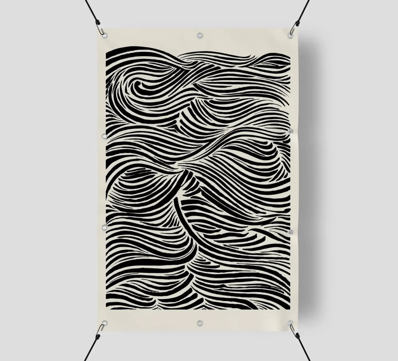 Deep Waves telo in pvc da Graphite
