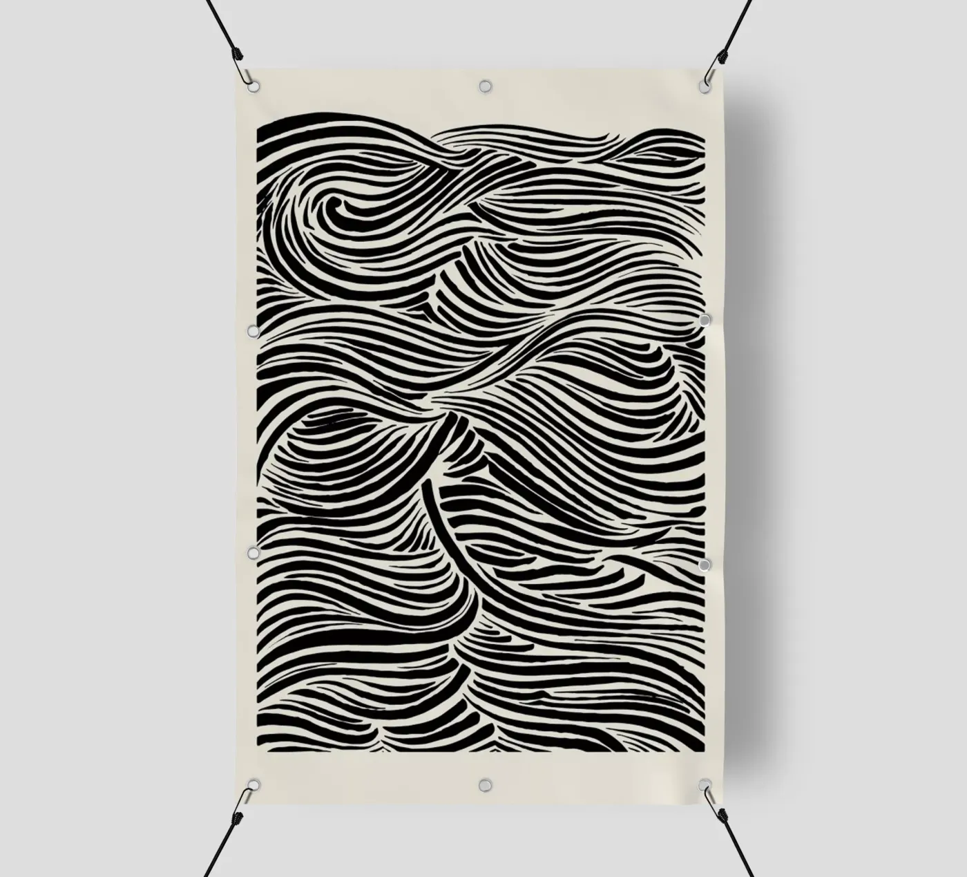 Deep Waves bâche pvc de Graphite