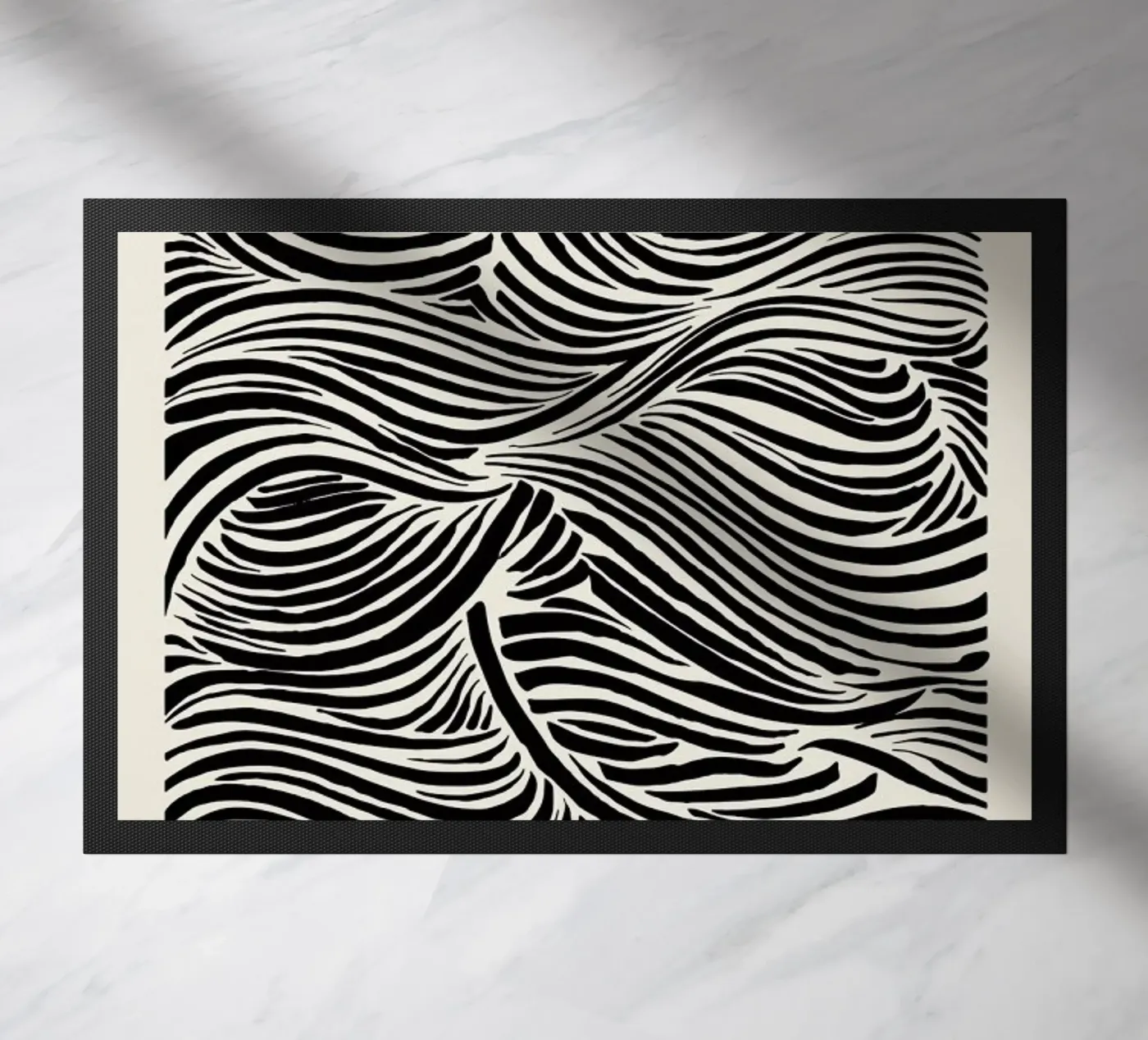 Deep Waves Fußmatte von Graphite