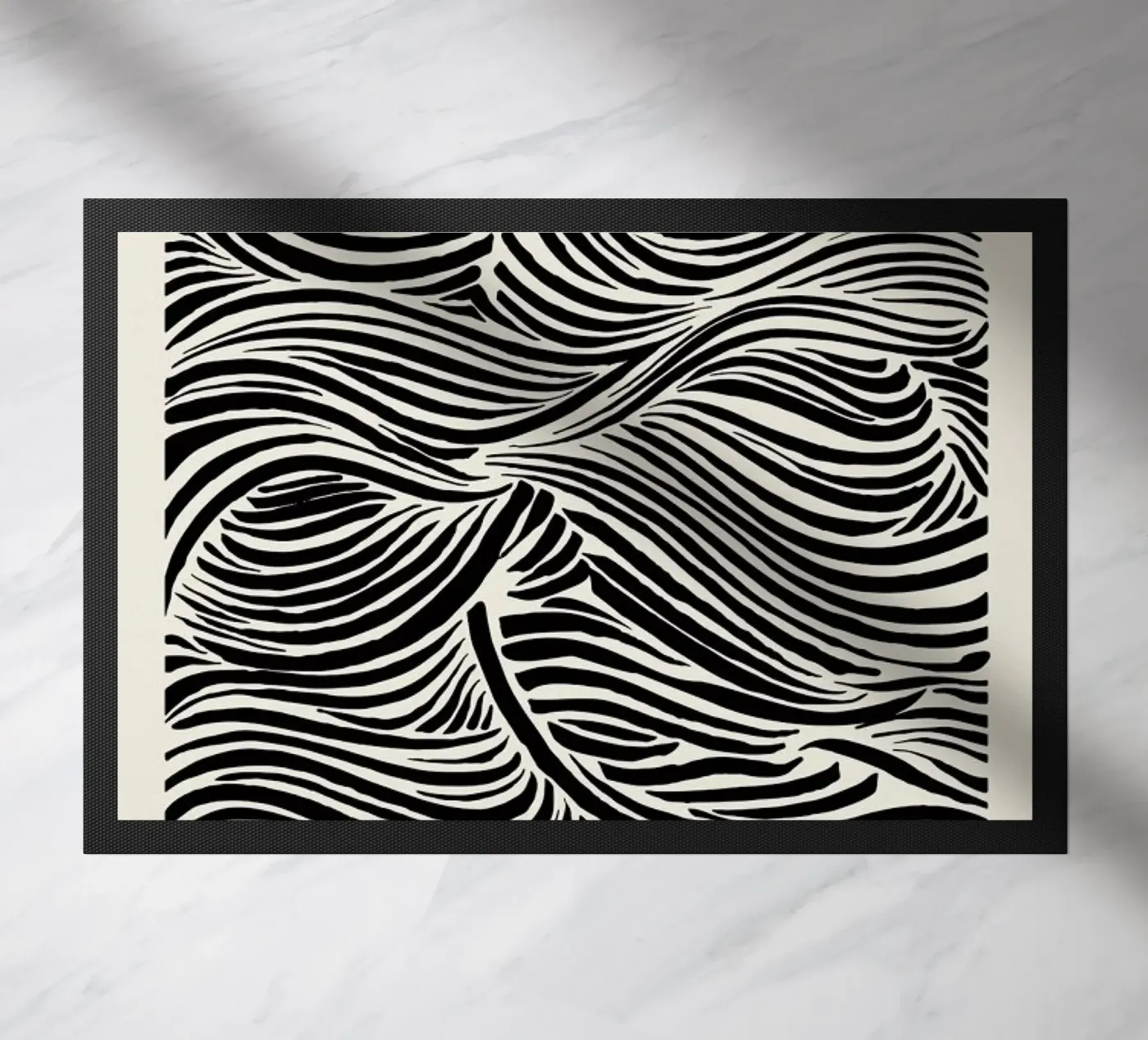 Deep Waves Fußmatte von Graphite