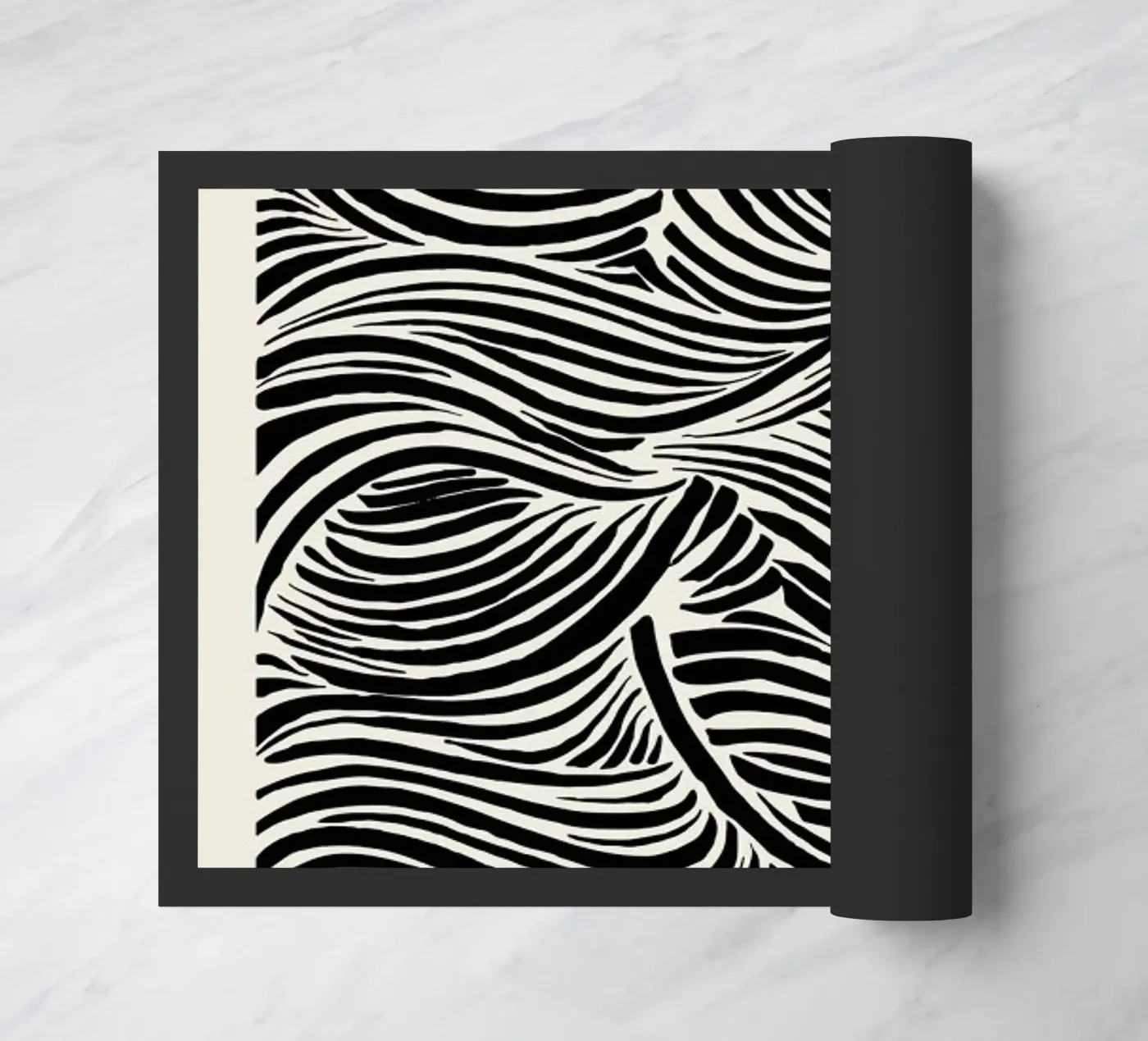 Deep Waves Fußmatte von Graphite