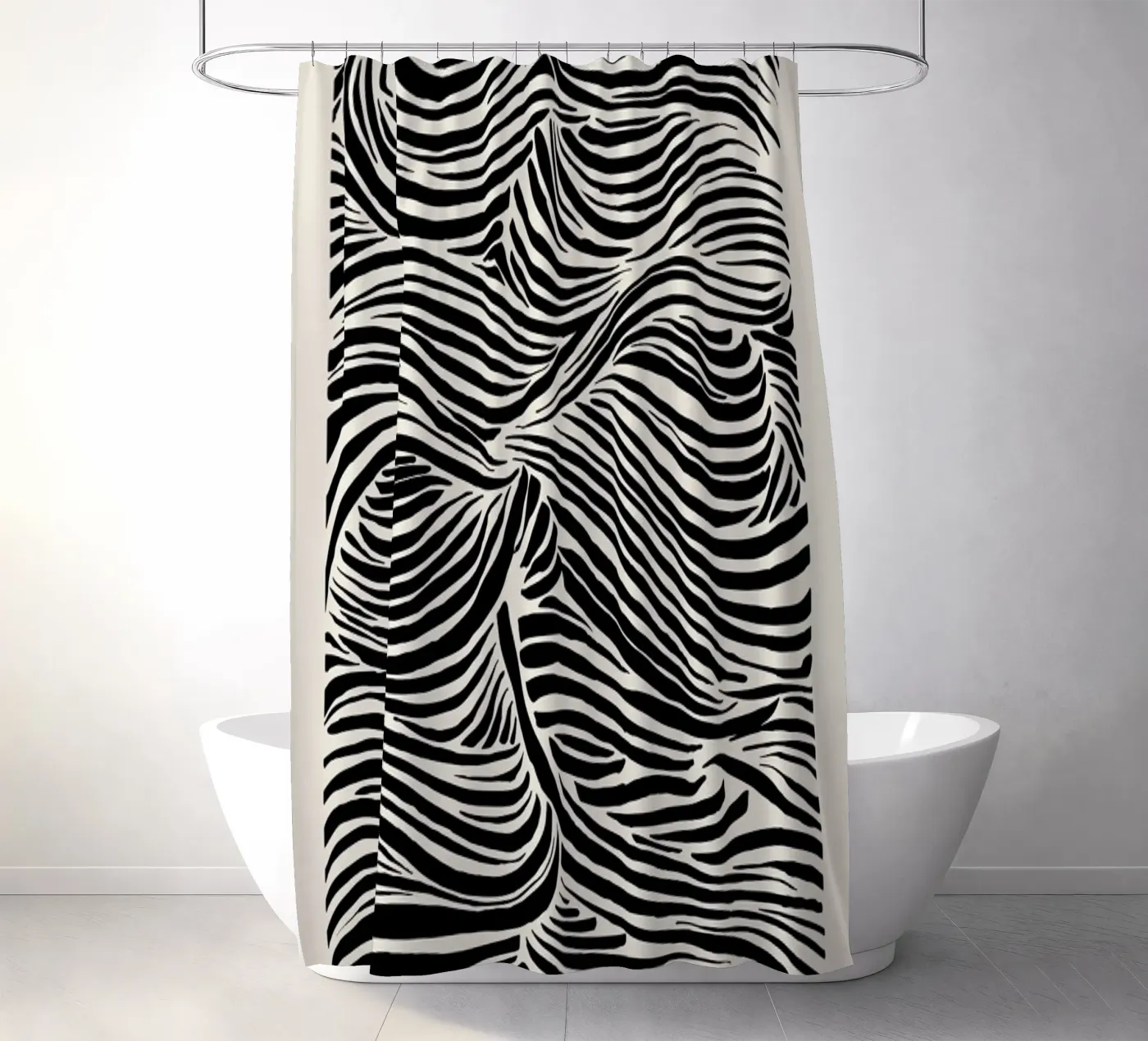 Deep Waves douchegordijn van Graphite