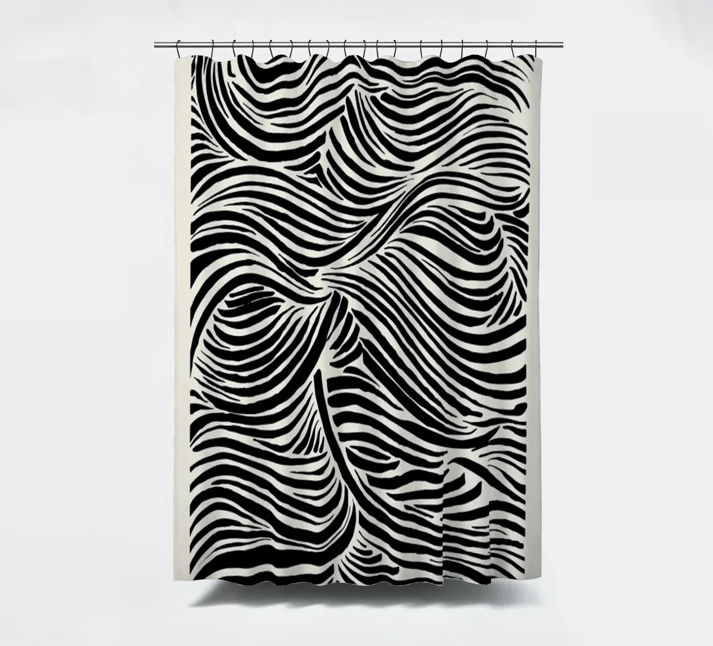 Deep Waves Duschvorhang von Graphite