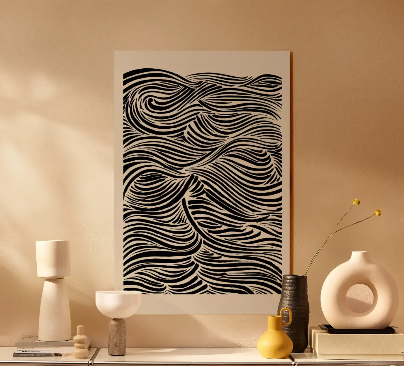 Deep Waves Acryl-Glas von Graphite