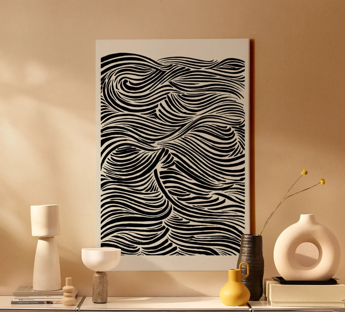 Deep Waves canvas by Graphite