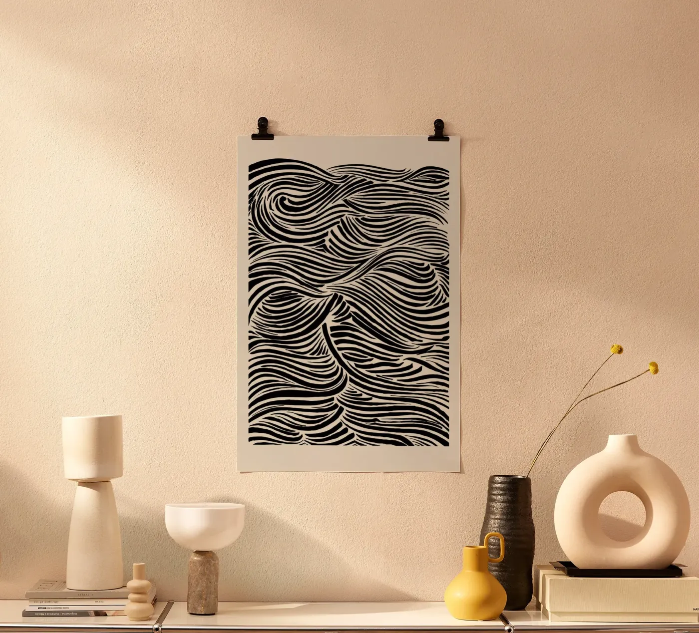Deep Waves Poster von Graphite
