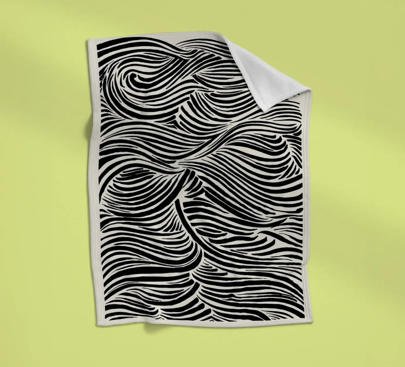 Deep Waves Fleecedecke von Graphite