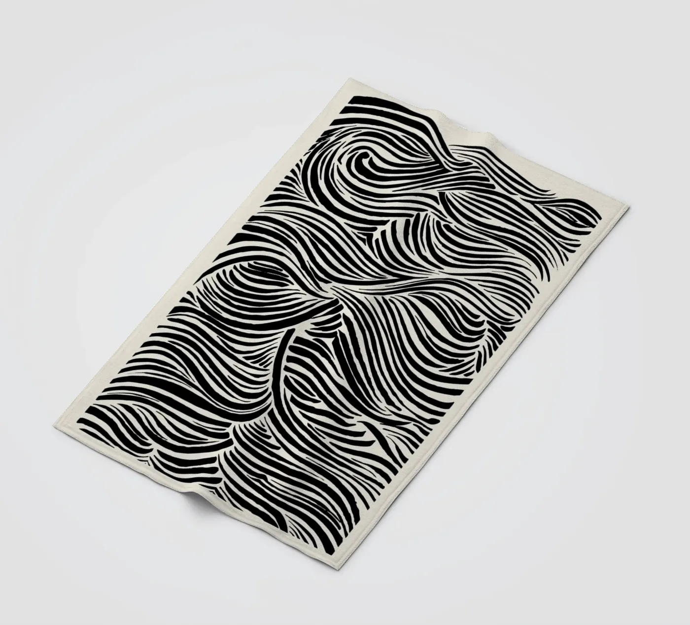 Deep Waves Fleecedecke von Graphite