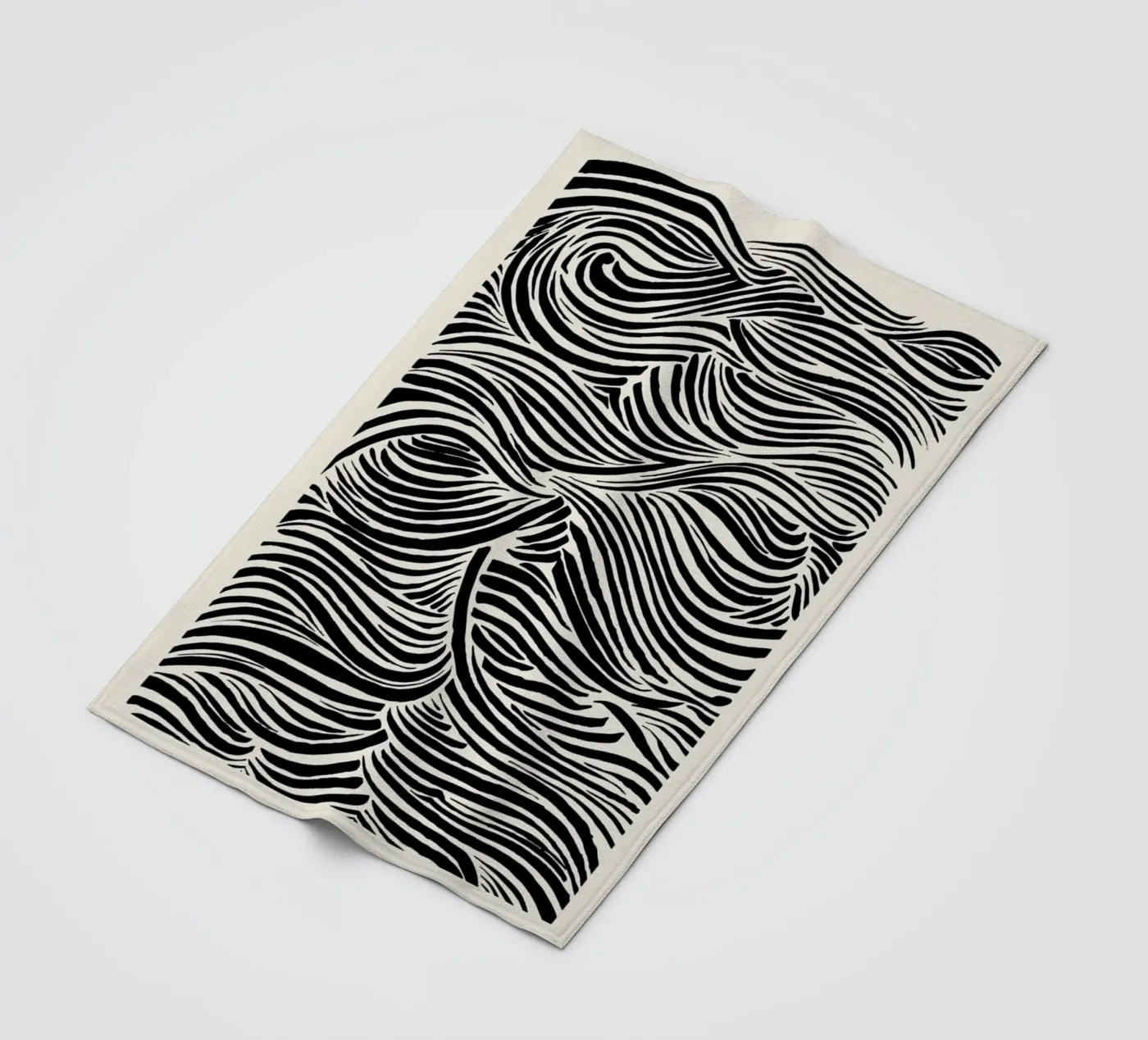 Deep Waves plaid polaire de Graphite