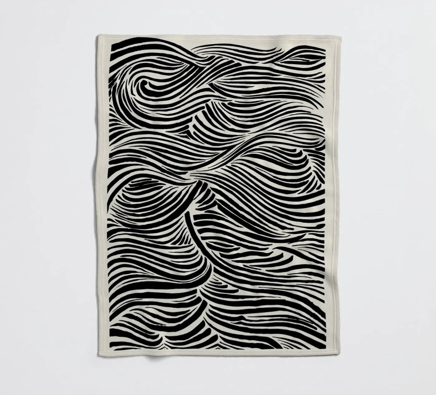Deep Waves Fleecedecke von Graphite