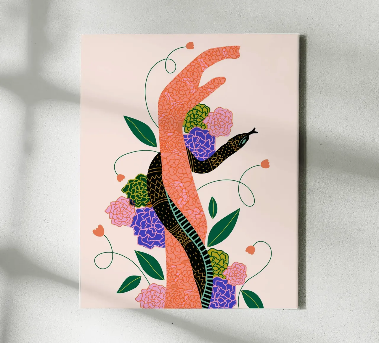 Reaching Out to Nature canvas with Floater frame by Kintsugi99