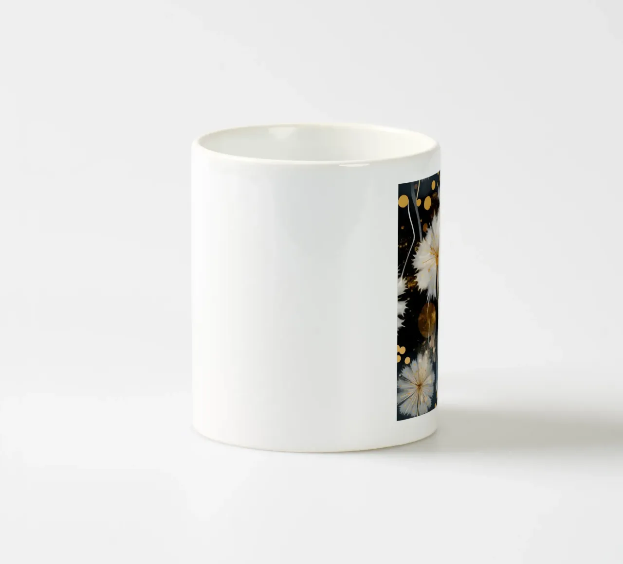 Nero dente di leone tazza in ceramica da Botanical Pattern House